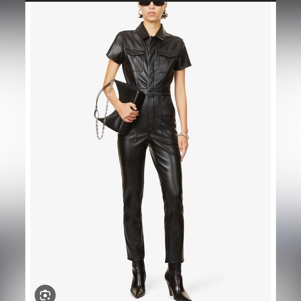 NWOT Fit For Success regular-fit faux-leather jumpsuit